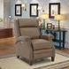 Barrett Cashmere Taupe Leather Lounge Power Recliner with USB Charging and Nailhead Trim