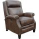 Barrett Worthington Cognac Leather Lounge Power Recliner with USB Charging and Nailhead Trim