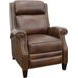 Barrett Worthington Cognac Leather Lounge Power Recliner with USB Charging and Nailhead Trim