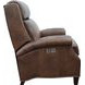 Barrett Worthington Cognac Leather Lounge Power Recliner with USB Charging and Nailhead Trim