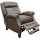 Barrett Worthington Cognac Leather Lounge Power Recliner with USB Charging and Nailhead Trim