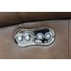 Barrett Worthington Cognac Leather Lounge Power Recliner with USB Charging and Nailhead Trim