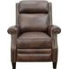 Barrett Worthington Cognac Leather Lounge Power Recliner with USB Charging and Nailhead Trim