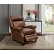 Barrett Worthington Cognac Leather Lounge Power Recliner with USB Charging and Nailhead Trim