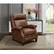 Barrett Worthington Cognac Leather Lounge Power Recliner with USB Charging and Nailhead Trim