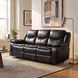 Bastrop Black 88" Double Reclining Sofa