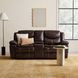 Bastrop Dark Brown 79" Reclining Console Loveseat