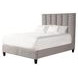 Avery Stream Gray Performance Fabric Queen Upholstered Panel Bed