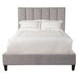 Avery Stream Gray Performance Fabric Queen Upholstered Panel Bed