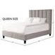 Avery Stream Gray Performance Fabric Queen Upholstered Panel Bed