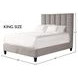 Avery Stream Gray Performance Fabric King Upholstered Panel Bed