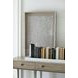 Santa Barbara Sandstone And Vintage Nickel Metal Console Table