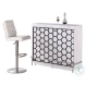 Baxter Gloss White Honeycomb Home Bar