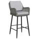 Orlando Gray Upholstered Outdoor Bar Stool Set of 2