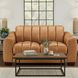 Baylor Cinnamon Brown Leather 64" Loveseat