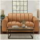 Baylor Cinnamon Brown Leather 64" Loveseat