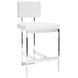 Baylor Nickel and White Counter Height Stool