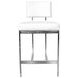 Baylor Nickel and White Counter Height Stool