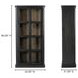 Mona Black 2 Glass Door Tall Cabinet