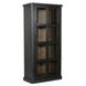 Mona Black 2 Glass Door Tall Cabinet