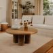 Treccia Oak Round Occasional Table Set
