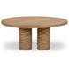 Treccia Oak Round Occasional Table Set