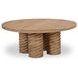 Treccia Oak Round Occasional Table Set