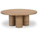 Treccia Oak Round Occasional Table Set
