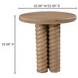 Treccia Oak Round Side Table