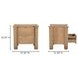 Treccia Oak 2 Drawer Nightstand