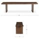 Lila Brown Large Dining Bench