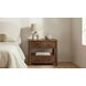 Lottie Brown 2 Drawer Nightstand