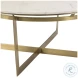 Clinto Brass And Natural Marble Coffee Table