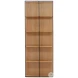 Geral Natural Wood And Matte Black Metal Bookcase