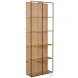 Geral Natural Wood And Matte Black Metal Bookcase