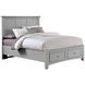 Bonanza Gray Queen Mansion Storage Panel Bed