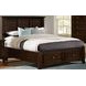 Bonanza Merlot Queen Mansion Storage Panel Bed