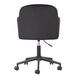Sydney Black Performance Fabric Upholstered Swivel Desk Chair