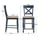 Darcy Blue and Brown Counter Height Chair Set of 2