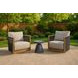 Veranda Beige Upholstered Outdoor Swivel Club Chair
