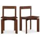 Daifuku Brown Dining Chair Set of 2