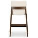 Deco White Upholstered Counter Height Stool