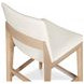 Deco Oak White Upholstered Counter Height Stool