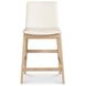 Deco Oak White Upholstered Counter Height Stool