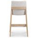 Deco Oak Light Gray Upholstered Counter Height Stool