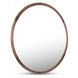 Alcott Walnut Round Small Wall Mirror