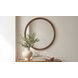 Alcott Walnut Round Large Wall Mirror
