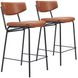 Charon Vintage Brown Counter Height Stool Set Of 2