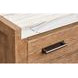 Foxrun Hollow Sierra Brown and White 2 Drawer Marble Top Open Nightstand with USB Charging