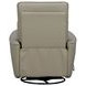Roxy Abby Light Gray Leather Manual Swivel Glider Recliner